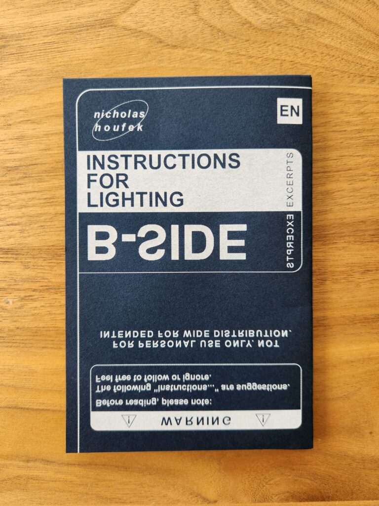 Instructions for Lighting - B-Side - Front Page
